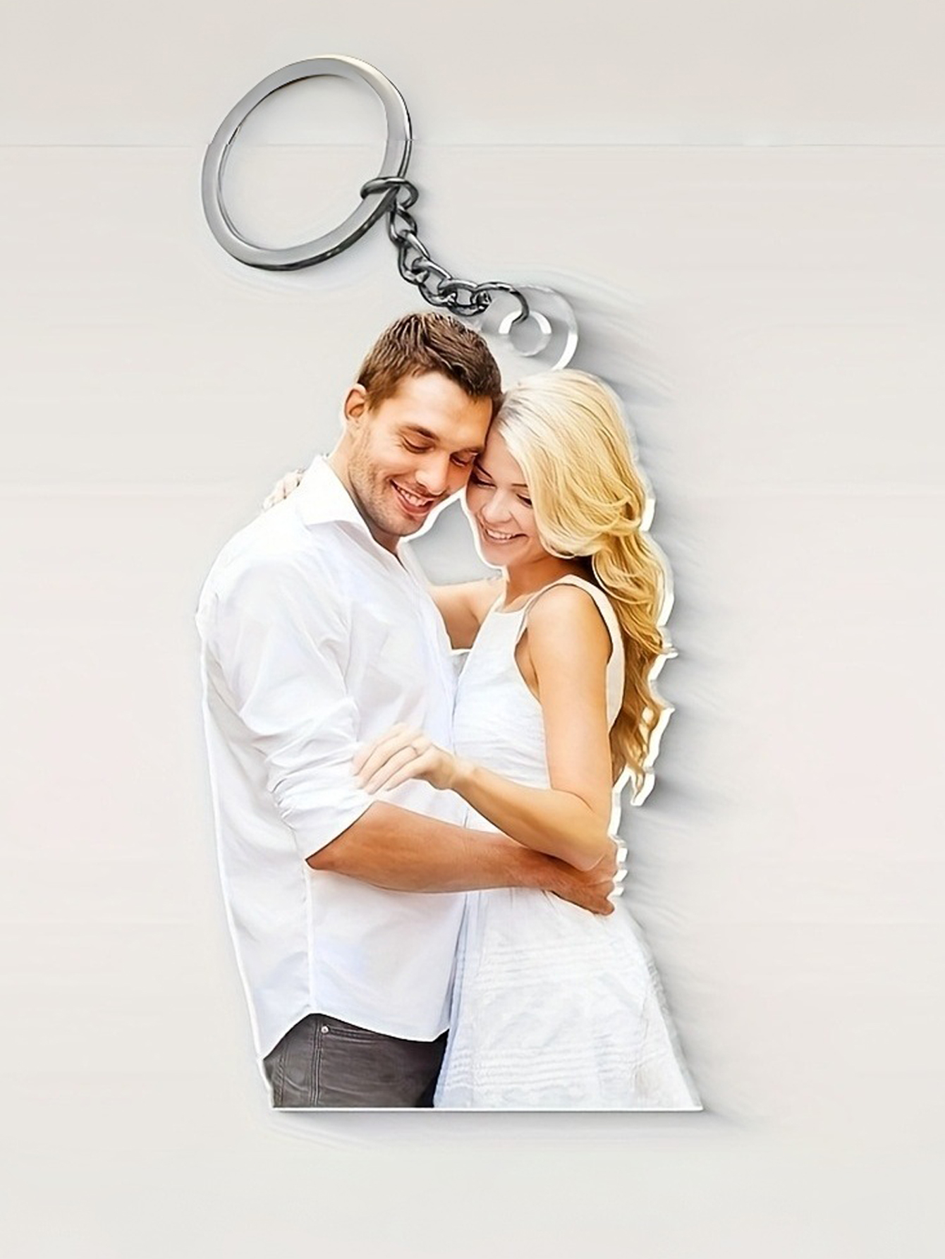 2D Flat, 1 Custom Photo Keychain - Personalized Pet, Birthday, or Holiday Gift